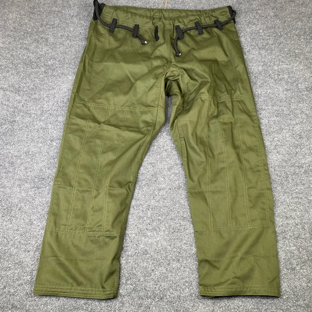 Elite Sports BJJ Gi Pants Mens A3 Olive Green Martial Arts Jiu Jitsu Grappling